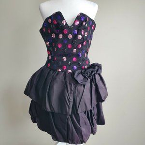 Gunne Sax Jessica McClintock 5 6 Sequin Strapless